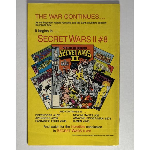 MARKS JEWLERS Fantastic Four #287 Marvel Comics (1986) Doctor Doom - Picture 2 of 5